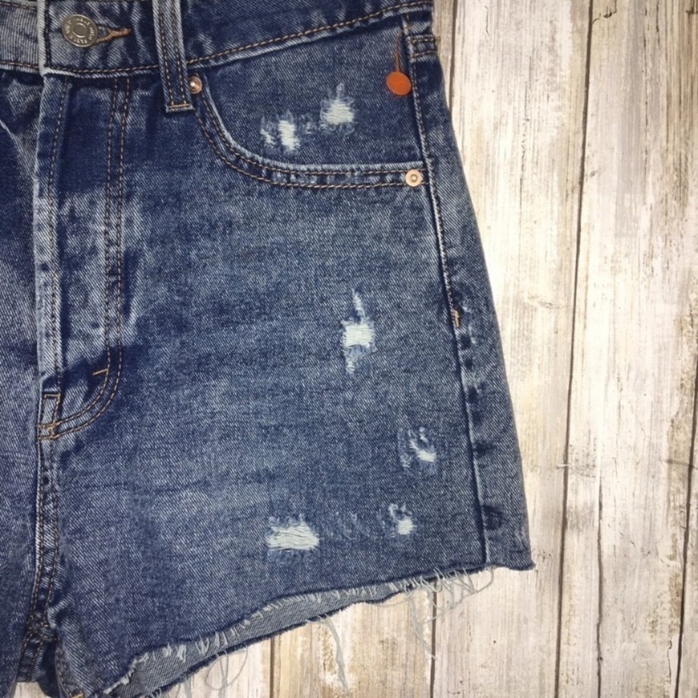 Wild Fable High Rise Cutoff Denim Distressed Shorts - Picture 2 of 6